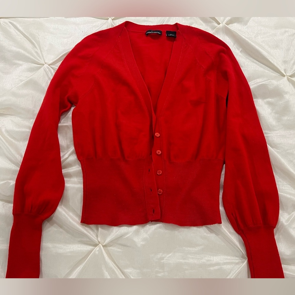 100% MERINO WOOL Sweater Red